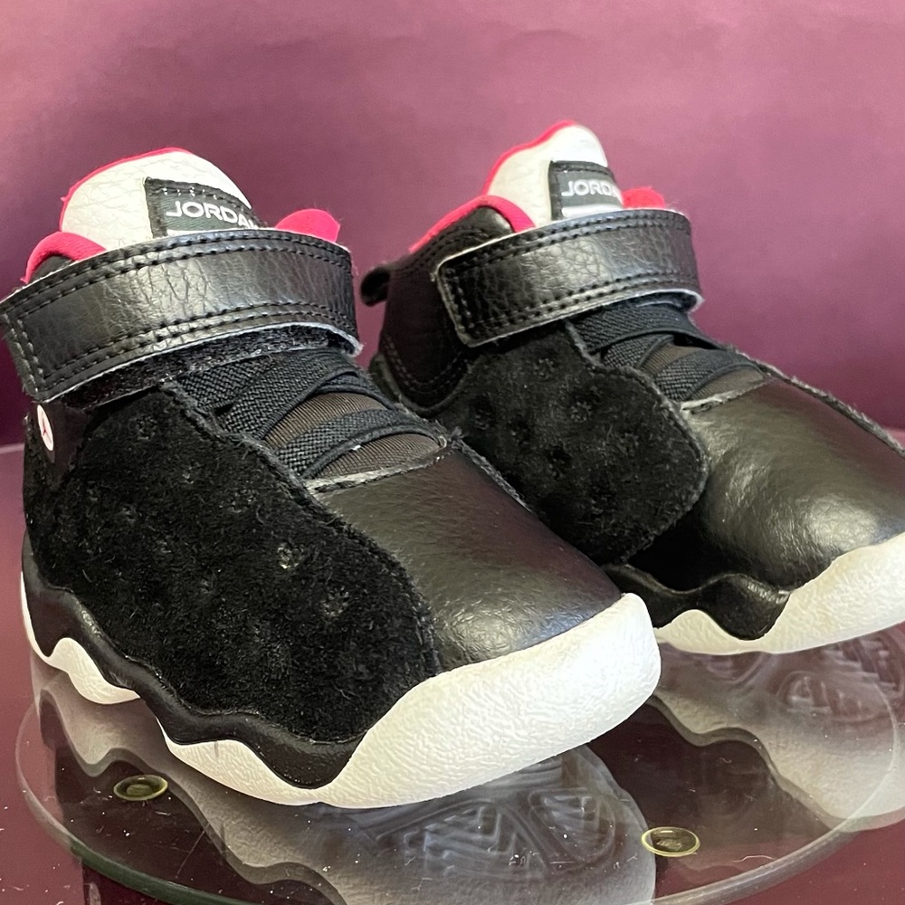 Nike Air Jordan Jumpman Team II TD Toddler 6C Shoes Pink Black AQ2795-006 Baby
